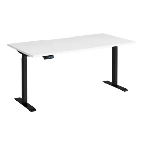 Elev8 Contract Straight Sit-Stand Desk - 1600 - Black - White